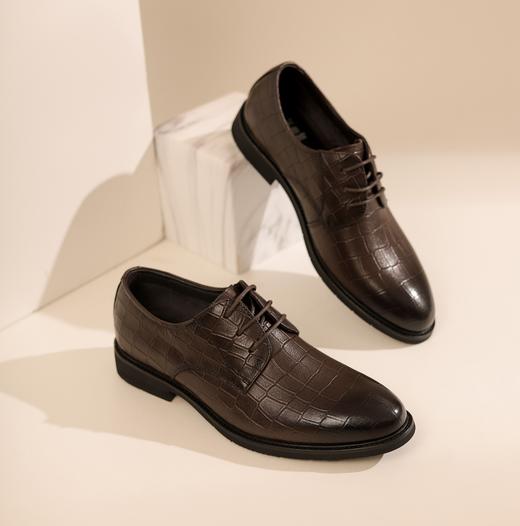西村名物2023新款系带男单鞋男鞋真皮男士商务皮鞋皮鞋男10711 商品图3