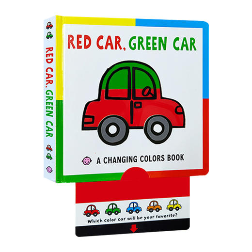 红车绿车 车车变变变 Red Car Green Car英文原版绘本 纸板机关书 启蒙认知图画书 提升孩子动手能力 搭公车上的轮子 小卡车字母书 商品图0