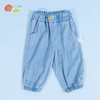 贝贝怡女童柔软轻薄莱赛尔牛仔裤宝宝夏季新款束脚裤洋气宽松长裤 商品缩略图3