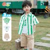 贝贝怡男童夏季衬衫套装新款儿童夏天短袖短裤上衣宝宝三件套232T2597 商品缩略图0