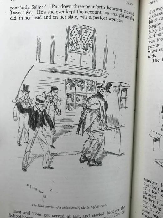 1897年 托马斯·休斯《汤姆·布朗的校园时光》 埃德蒙·苏利文约百幅精美插图 漆布精装32开 商品图10