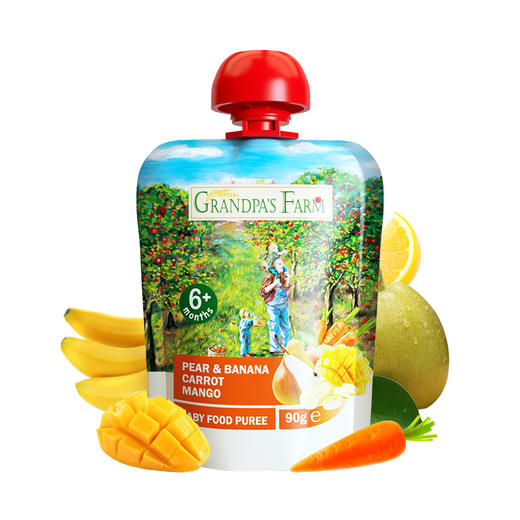 爷爷的农场法国进口婴儿辅食水果泥/多种口味果泥系列 商品图0