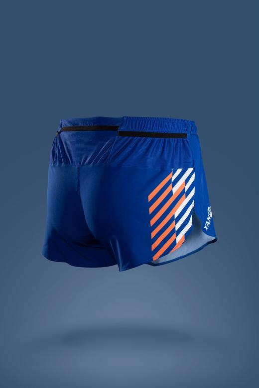 严素跑步运动短裤 三色斜纹 男/女竞速款 红白蓝三口袋 快干 轻量  严素态度 商品图2