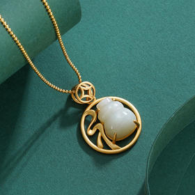 子佩集S925银【藏福】和田玉套链项链【WSF2443】镀金国潮2306