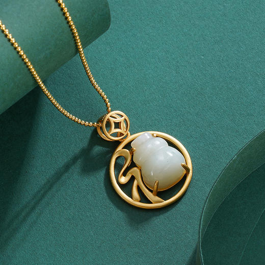 子佩集S925银【藏福】和田玉套链项链【WSF2443】镀金国潮2306 商品图0