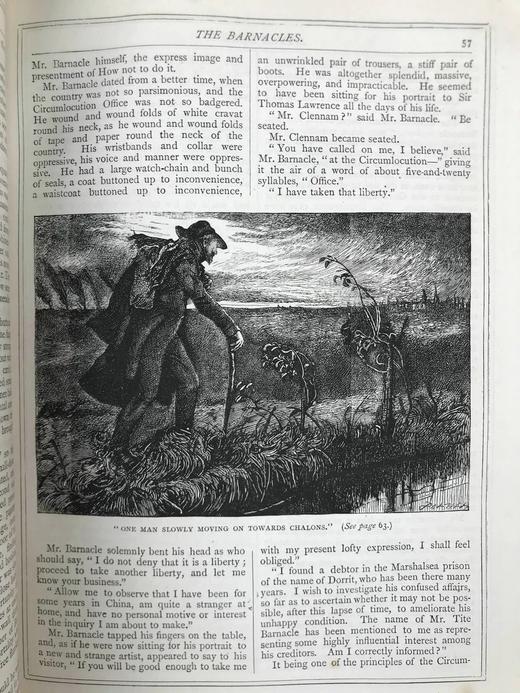 约19世纪后期 狄更斯《小多丽特》58幅插图 真皮精装16开 商品图14