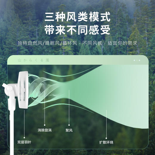 radialight空气循环扇静音遥控智能电风扇家用落地式大风力台立式 商品图5