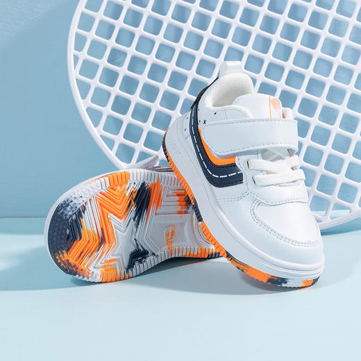 贝贝怡男女童时尚休闲板鞋宝宝鞋春秋简约学步鞋防撞防滑包头童鞋 商品图3