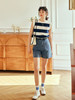 OLrain欧芮儿法式短款牛仔裤女夏季2023年新款高腰复古百搭A字裤 商品缩略图2