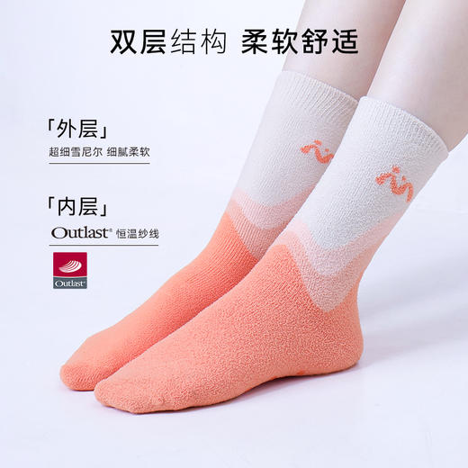 【孕妈认证】 I-MUMMY outlast恒温防滑雪尼尔月子袜2双装 商品图4