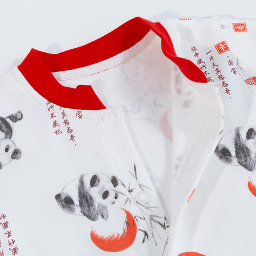 贝贝怡童装婴儿国风连体衣夏季薄款透气舒适纯棉短袖幼儿套头上衣231L2033 商品图6