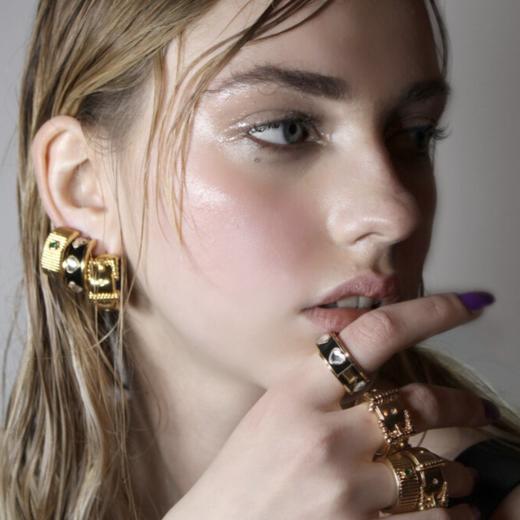 订购10周到｜Acchitto-Coeurage- 皇家蓝 密语 勇气  耳环［意大利设计师］ 商品图4