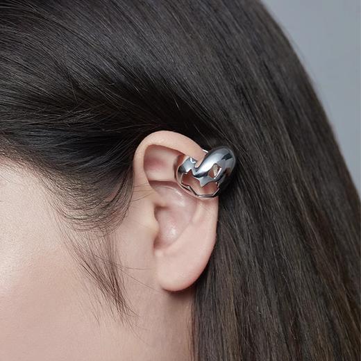 MOONWILD 野月亮原创小众设计爱心镀银耳环女轻奢高级感甜酷耳夹 商品图3