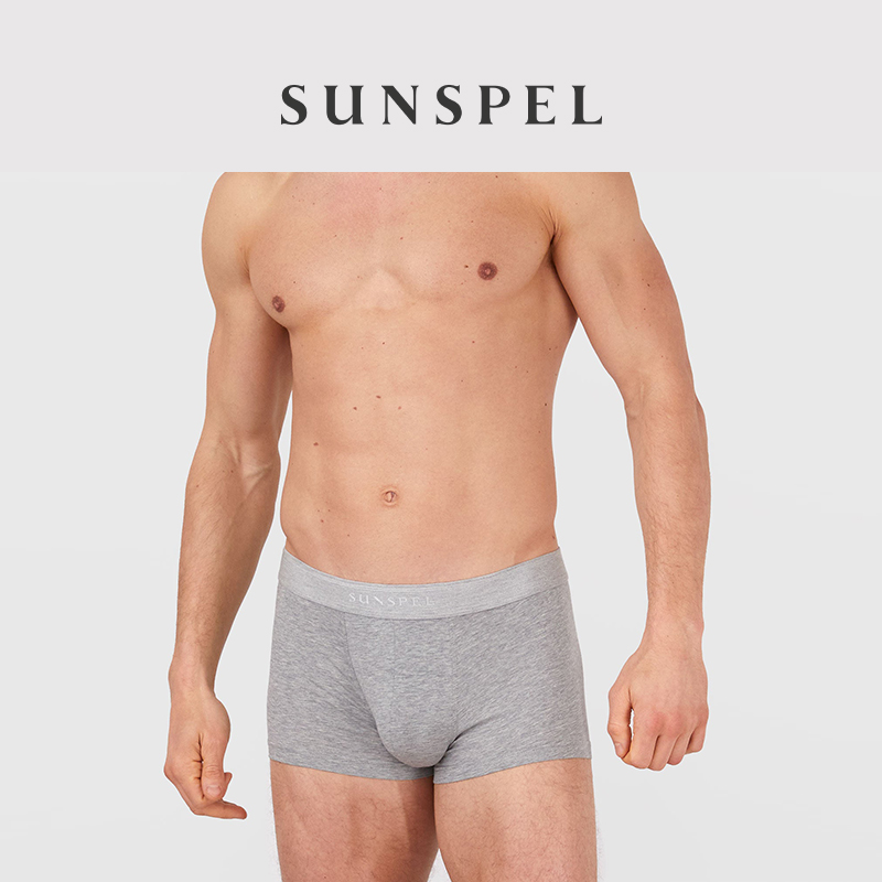 SUNSPEL男士经典款弹力棉低腰平角四角内裤柔软透气