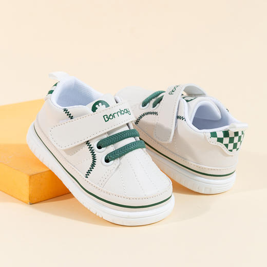 贝贝怡男女童时尚学步鞋板鞋春秋新款软底耐磨宝宝鞋简约休闲鞋 商品图5