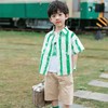 贝贝怡男童夏季衬衫套装新款儿童夏天短袖短裤上衣宝宝三件套232T2597 商品缩略图4