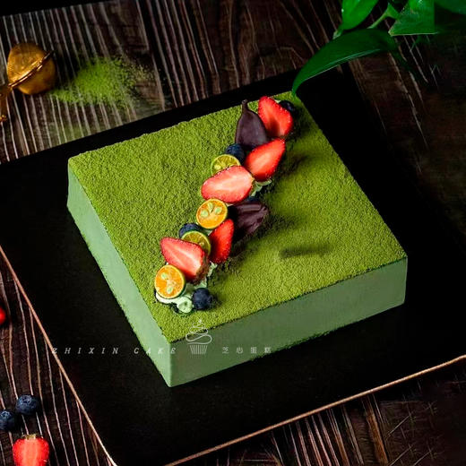 【翠玲珑】抹茶慕斯生日蛋糕 商品图0