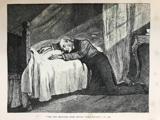 约19世纪后期 狄更斯《小多丽特》58幅插图 真皮精装16开 商品图4