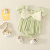 【2023夏装婴幼儿女宝宝蝴蝶结哈衣包屁衣】0-2岁新生儿连体衣爬服潮，柔软舒适透气，耐磨耐穿不变形 商品缩略图1