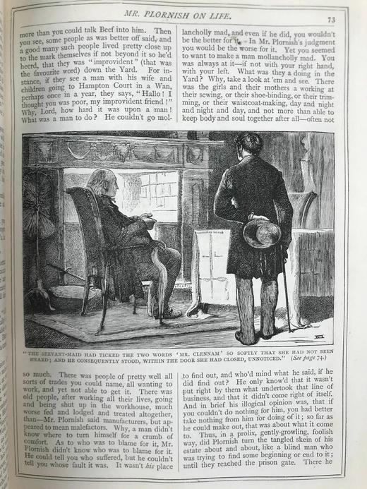 约19世纪后期 狄更斯《小多丽特》58幅插图 真皮精装16开 商品图12