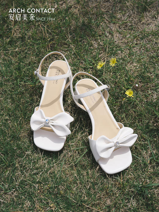 ARCHCONTACT安启美奈中跟蝴蝶结凉鞋52820 商品图2