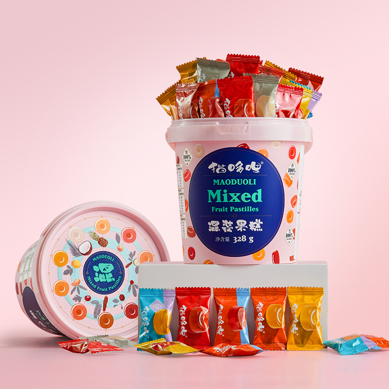 【会员日专享】猫哆哩酸角糕云南特产混装果桶328g