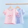 贝贝怡女童短袖t恤夏季儿童上衣圆领新款女孩夏装洋气可爱潮 商品缩略图3