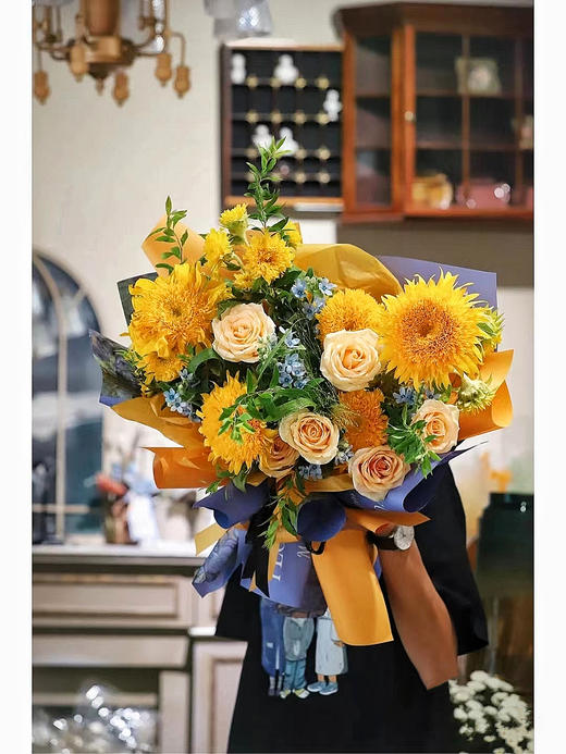 蒸蒸日上----向日葵韩式花束九选一 商品图7
