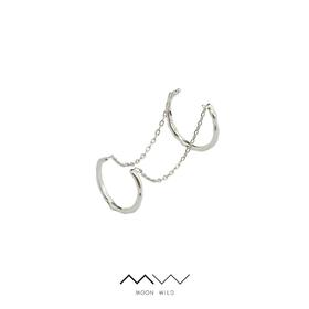 野月亮 原创国潮设计连体双戒女ins小众设计轻奢食指戒装饰戒指环204YJ0007