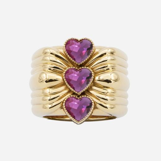 订购10周到｜Acchitto-Corecini-神秘紫 滚花水晶 戒指［意大利设计师］ 商品图1