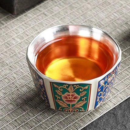 九谷烧六角银杯 商品图2