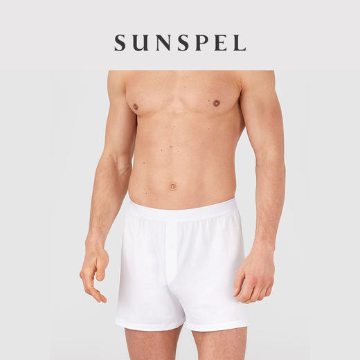 SUNSPEL男士精纺全棉单粒扣平角四角内裤 商品图2