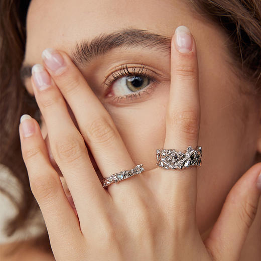 ARSIS 丨 流光系列 星陨星环细戒/宽戒 商品图2