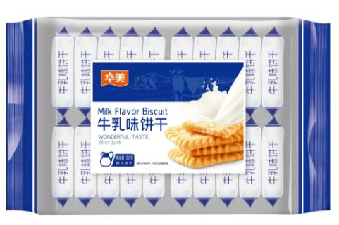 华美牛乳饼干原味308g 商品图0