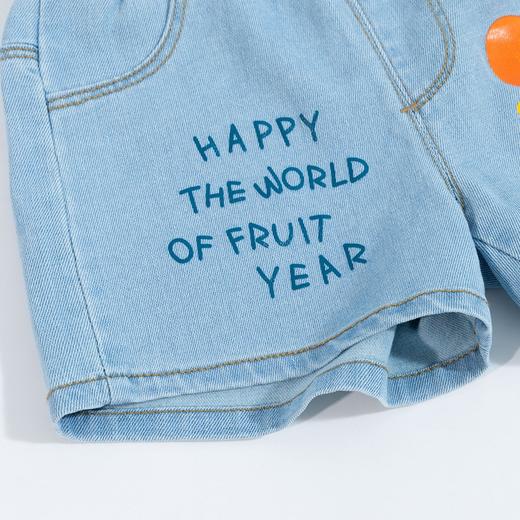 贝贝怡童装女童轻薄软牛仔短裤夏季女孩高腰裤子女宝宝宽松裤洋气 商品图8