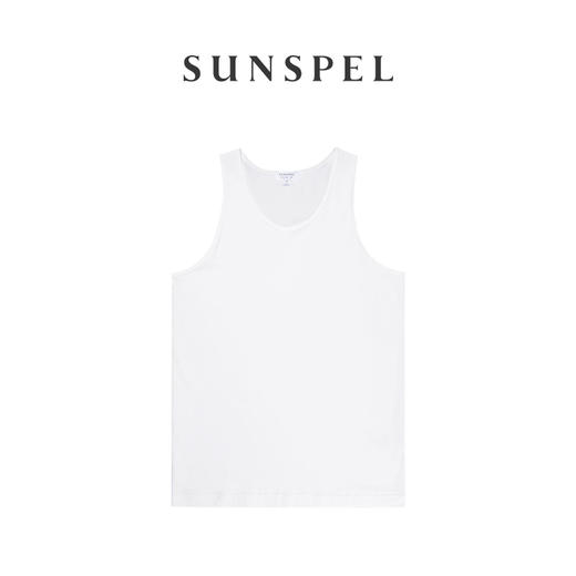 SUNSPEL男士春夏精纺长绒棉纯色打底背心经典舒适简约 商品图2