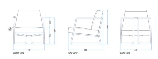 意大利进口高端单人扶手椅 商品图3