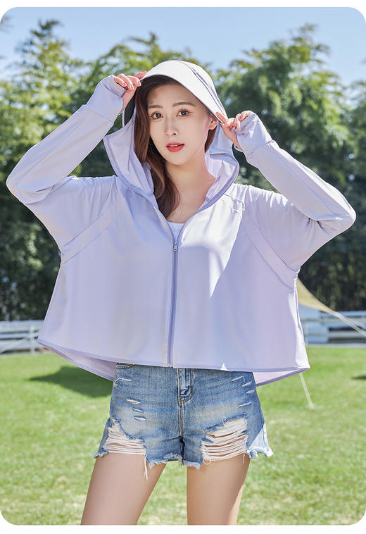 【品牌授权】普愫佳儿PUSUJIAER 黑胶斗篷款防晒衣 凉感 透气不闷热 阻隔紫外线 商品图4