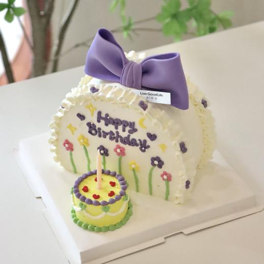 半圆紫色浪漫 - 奶油蛋糕 商品图0