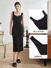 OLrain欧芮儿法式黑色背心连衣裙女夏季2023新款收腰方领无袖裙子 商品缩略图1