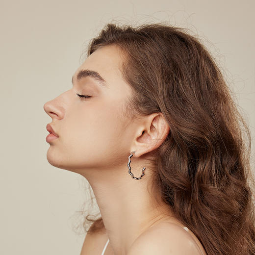 ARSIS【流光系列】粼境波光耳钉小众简约设计感时尚耳圈 商品图3