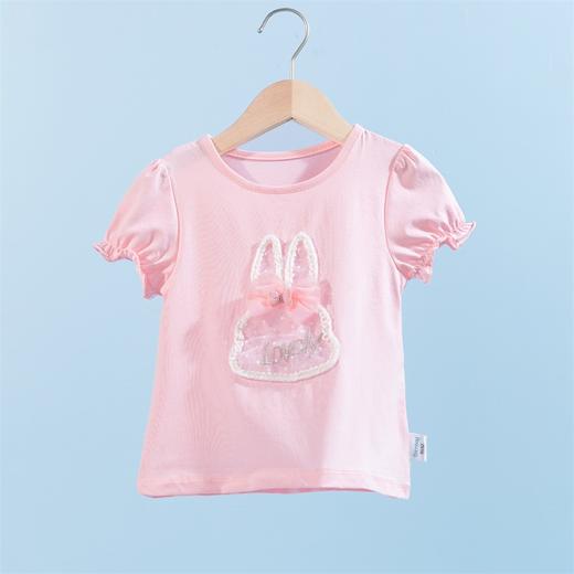 贝贝怡女童短袖t恤夏季儿童上衣圆领新款女孩夏装洋气可爱潮 商品图4