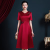 JC-5396喜婆婆婚宴装参加婚礼服高贵优雅晚礼服裙年轻大码裙 商品缩略图0