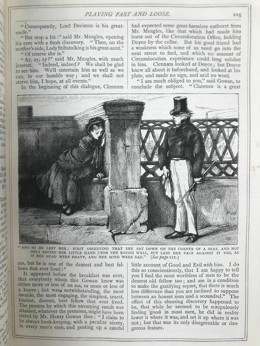 约19世纪后期 狄更斯《小多丽特》58幅插图 真皮精装16开 商品图8