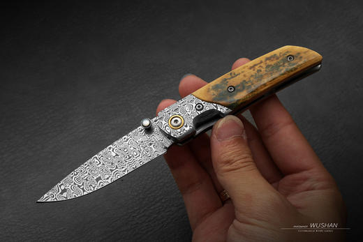 三希堂  现代刀系列  猛犸小折  未开刃 商品图7