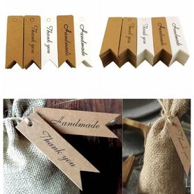 QT-吊牌 牛皮纸旗形 黑色 白色