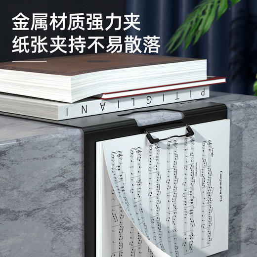 得力折页板夹64512横款发泡PP（深灰） 商品图4