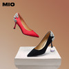 MIO米奥尖头浅口羊皮婚鞋优雅灵动钻饰细跟宴会高跟鞋质感女鞋M234401073 商品缩略图2
