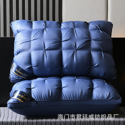 【醒来不再满头大汗！可水洗羽丝绒护颈枕芯】吸湿排汗效果好，保持枕芯洁净和肌肤干爽，高弹羽丝绒蓬松柔软不塌陷，五星级酒店同款单人不塌陷家用枕头粉丝专属 商品图3