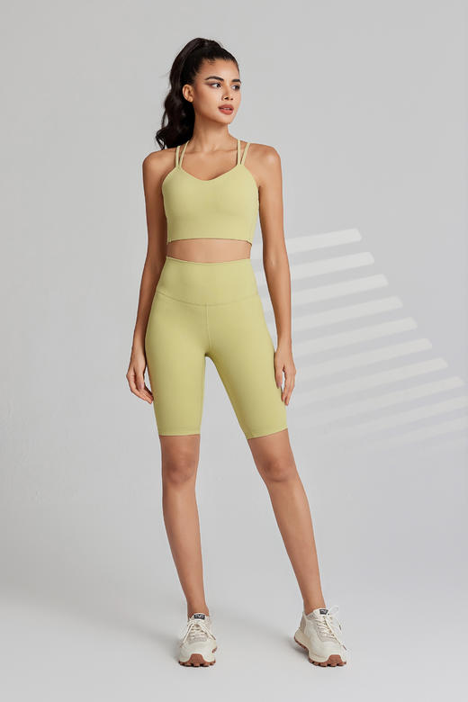 哈瓦塔升级罗纹固定胸杯运动套装 跑步 瑜伽 商品图10